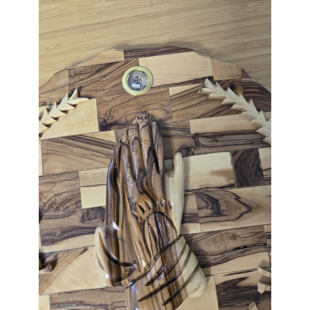 Jerusalem Olive Wood "God Bless Our Home" Wooden Plauque - Picture 9 of 10